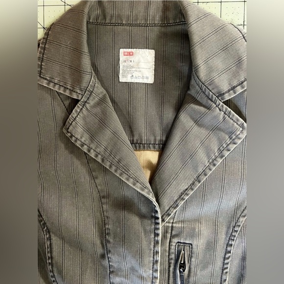 Vintage Urban Outfitters faded army green tan button Jacket Y2K women’s small - Picture 3 of 7